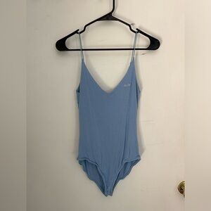 blue “babe” bodysuit pacsun
